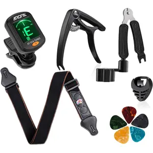 Guitar Accessories Set 10 count Guitar Tool Kit Including Guitar Capo, Tuner, String Winder,