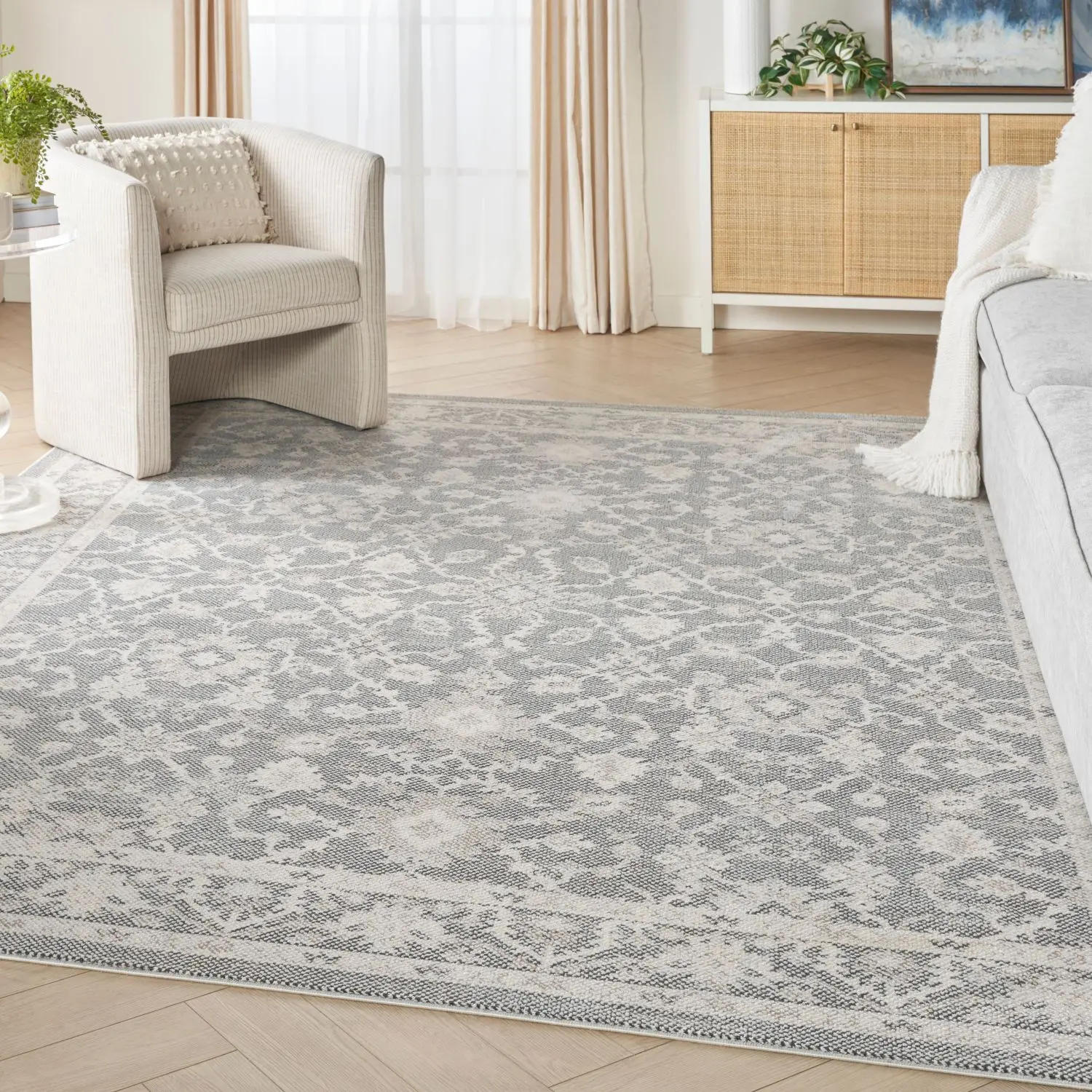 Nourison Desert Mirage Vintage Contemporary Muted Ornate Indoor Decorative Area Rug - Home Decor Rugs for Living Room, Bedroom