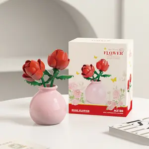 Flowers Bouquet Building Blocks Set, Mini Building Blocks Toy Sets for Kids & Adults, Home-Decor, Gift, Family Game, Indoor Decoration, Kid's Birthday, Home Decor, Floral Building Blocks, Floral Decoration, Creative Toys, Puzzle Blocks, Unique Gifts