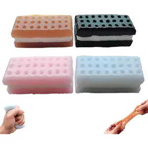 Stress Relief Squishy Tool, Cookie Shape Sensory Tool with Solid Squish, Anxiety and Relaxation Squeeze Tool for Adults Men Women (Brown)