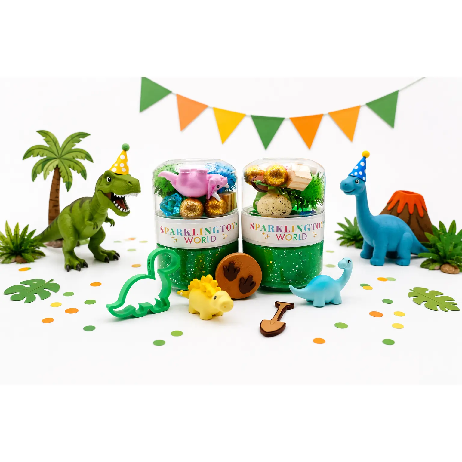 Dinosaur On-The-Go Playdough Jar