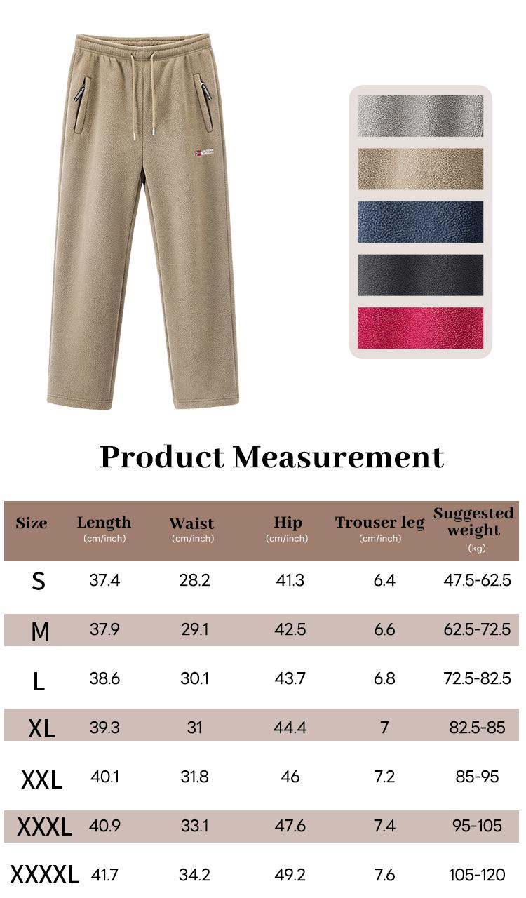 Men's Winter Outdoor Sports Fleece Pants Polar Fleece Fabric with Fleece Lining Windproof & Warm for Cold Weather Ideal for Winter Sports and Outdoor Adventures Men's Winter Outdoor Sports Fleece Pants Polar Fleece Fabric with Fleece Lining Windproof & Warm for Cold Weather Ideal for Winter Sports and Outdoor Adventures