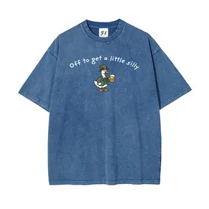 Unisex  “Off to get a little silly” Vintage Shamrock Vintage Washed T-Shirt   – St. Patrick’s Day Graphic Tee