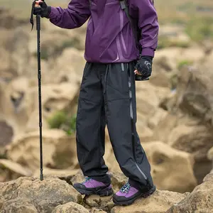 Tide brand mountain sports three-proof outdoor charging pants men's side open zipper waterproof quick-drying straight overalls