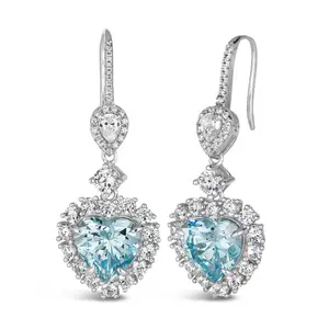 Calista Earrings in Aquamarine