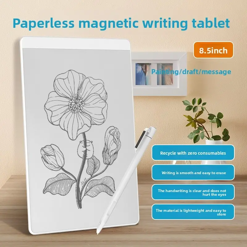 10 Inch Magnetic LCD Writing Tablet - Erasable Fridge-Mountable Doodle Board with One-Click Quick Erase, No-Glare Eye-Friendly Screen & Zero Waste, Reusable Mess-Free Sketch Pad for Toddler Learning, Office Notes & Travel, Viral  Must-Have Creative Tool
