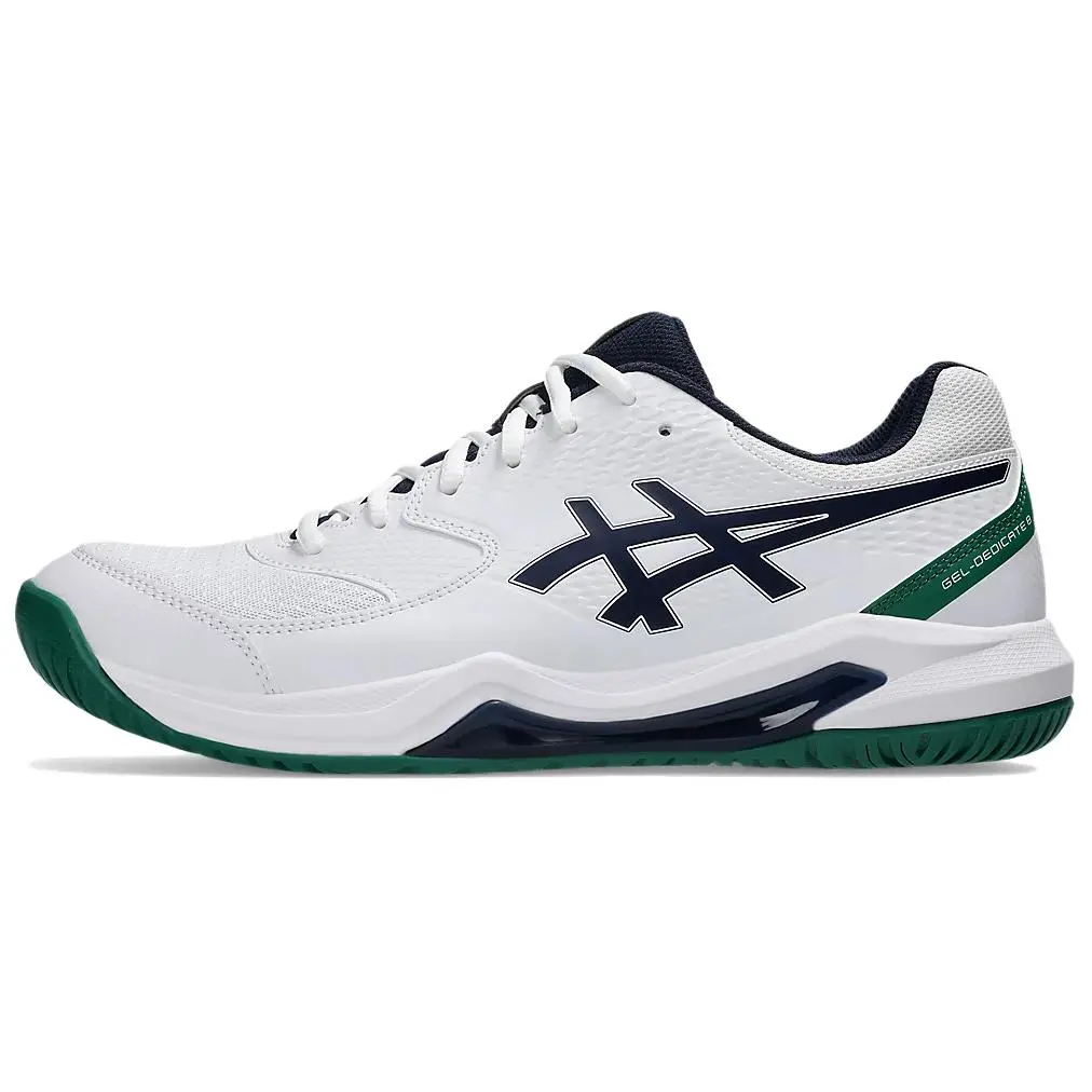 ASICS GEL Dedicate 8 Cushioning Wear Resistant Low Top Tennis Shoes Men's White Blue Versatile Cushioned Durable 1041A408-105