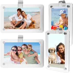 4 Pack  Sun Visor Photo Holder,   Personalized Photo Holder  Picture Frame, Photo  Visor Clip, Personalized  Accessories That Can Be  to Add Personal Photos (size A)