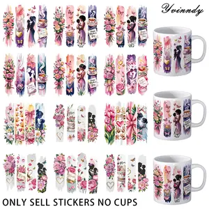 12 Pieces OF Mother's Day Sketches UV DTF Sticker, Cup Stickers - WaterproOF UV DTF Transfer Paper For Arts And Crafts, DIY Decorating - Easy To Paste, Durable And Versatile For Cups, Bottles, Laptops, School Supplies And More