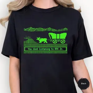 Listening RFK Jr Oregon Trail Shirts,Humor Vintage Game, Anti Trump RFK Jr Tee Resist Democrat Gift