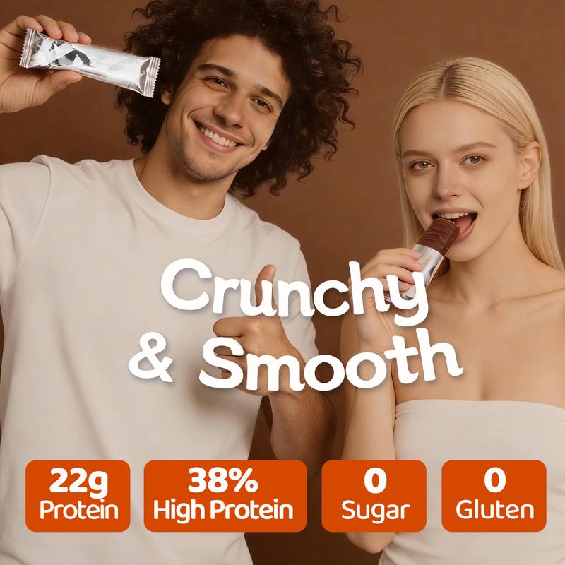 RNI Chocolate Brownie Protein Bar with 22g Protein (38% High Protein) — Zero Sugar, Gluten Free, Low Calorie with Protein Crisps, Keto-Friendly, Nutritious Snacks to Support Energy, Perfect for Post-Workout & Healthy Snacking, 12 Bars