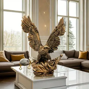 Eagle Statue Sculpture, Wildlife Eagle Collection Animal Bird Pattern Decorative Ornament, Ideal for Home Office Living Room Decoration