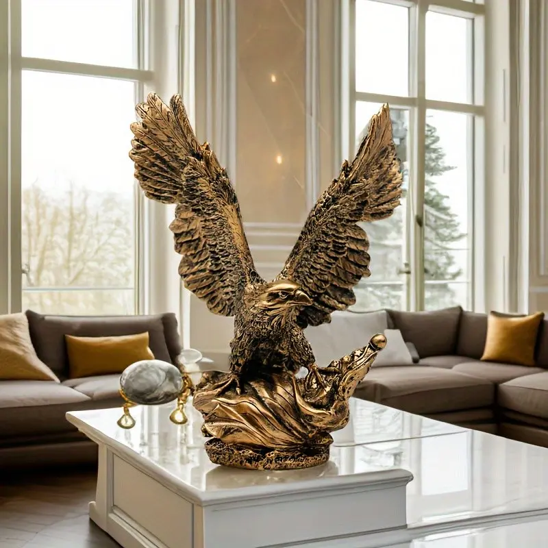 Eagle Statue Sculpture, Wildlife Eagle Collection Animal Bird Pattern Decorative Ornament, Decorative Statues, Resin Sculptures, Statue Figurines, Ideal for Home Office Living Room Decoration