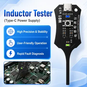 Father’s Day Gift New Upgraded V2.0 Inductance Tester, Motherboard Coil Tester, Electronic Circuit Board Inductor Detector for Phone Motherboard Component Repair, Electromagnetic Induction Quick Fault Check Tool
