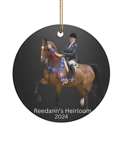 Custom Pet Portrait Ceramic Ornament -Photo & Text - Gift Boxed - Wonderful Gift for Friends, Family,  Thoughtful - Choice background