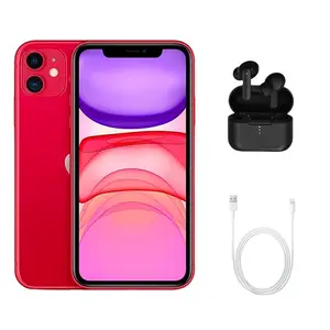 Refurbished iPhone 11(Unlocked)-Excellent Condition with Wireless Earbuds & 1 Year Warranty A2111