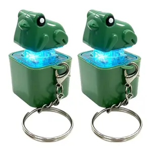 Lizard Frog Duck Button Clicker Keychain Fidget Toy, Frog Croaking Fidget Toy,Realistic Squeaky Sound Interactive Stress Relief EDC Gadget, Portable Cute Pocket Fidget Accessories For adult Teens, Perfect Daily Carry & Holiday Gift