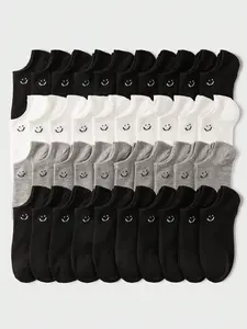 Socks Set, Smile Pattern Low-Cut Boat Socks, Unisex Kids Casual Summer Breathable Thin Socks, Series