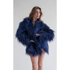 BRECKENRIDGE-BLUE FAUX FUR JACKET