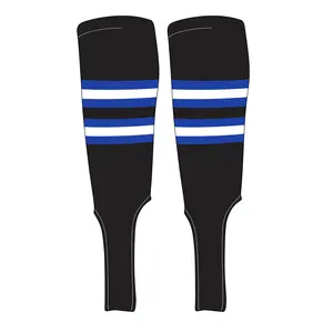 MK Socks Traditional Baseball Stirrups Pattern F-7 Black, Royal, White