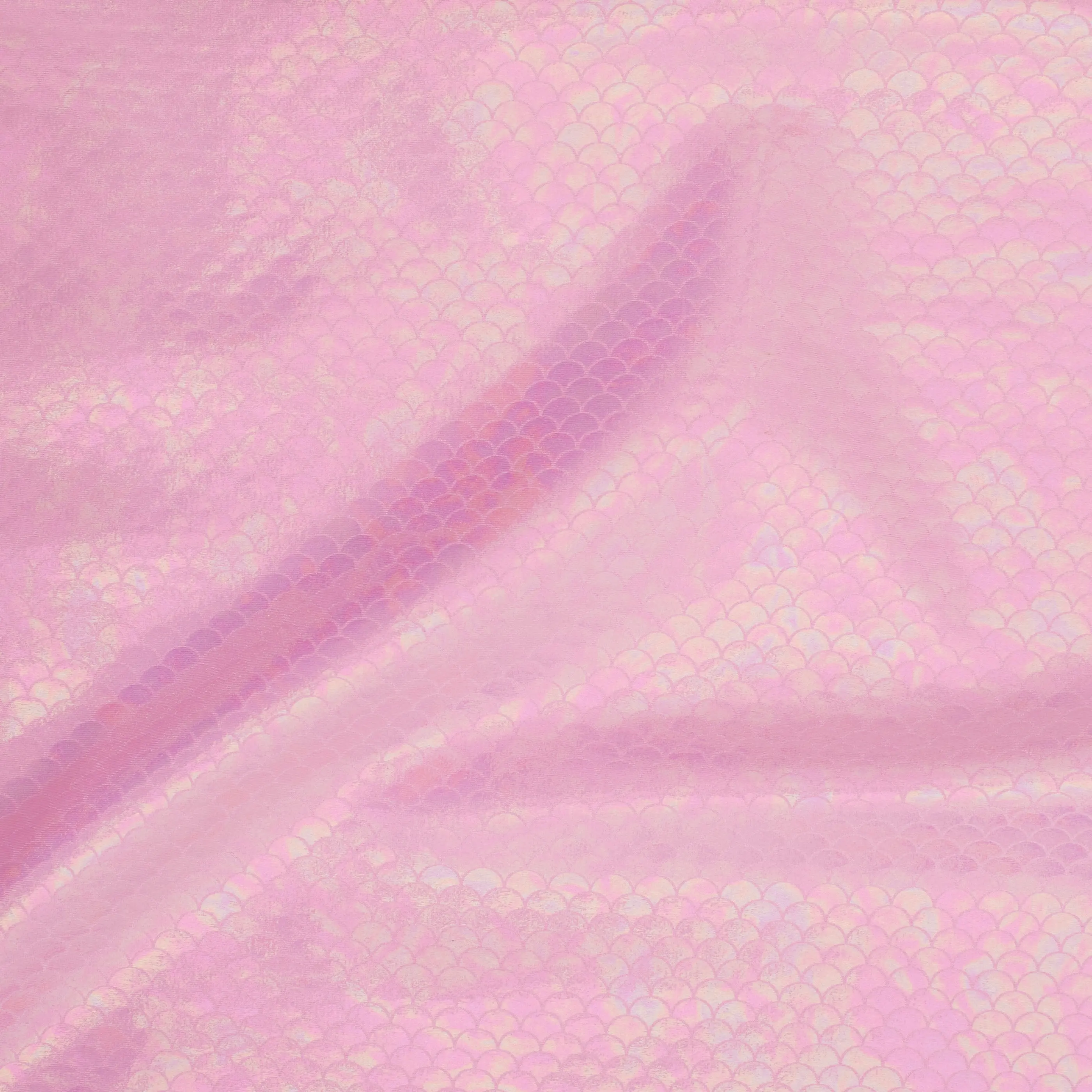 Stunning Mystical Mermaid Scale Foil Fabric - 4-Way Stretch Spandex-Nylon Blend, Illusion Design, High Flexibility Dressmaking Fabric for Swimwear, Cosplay, Dancewear, Mystical Mermaid Design