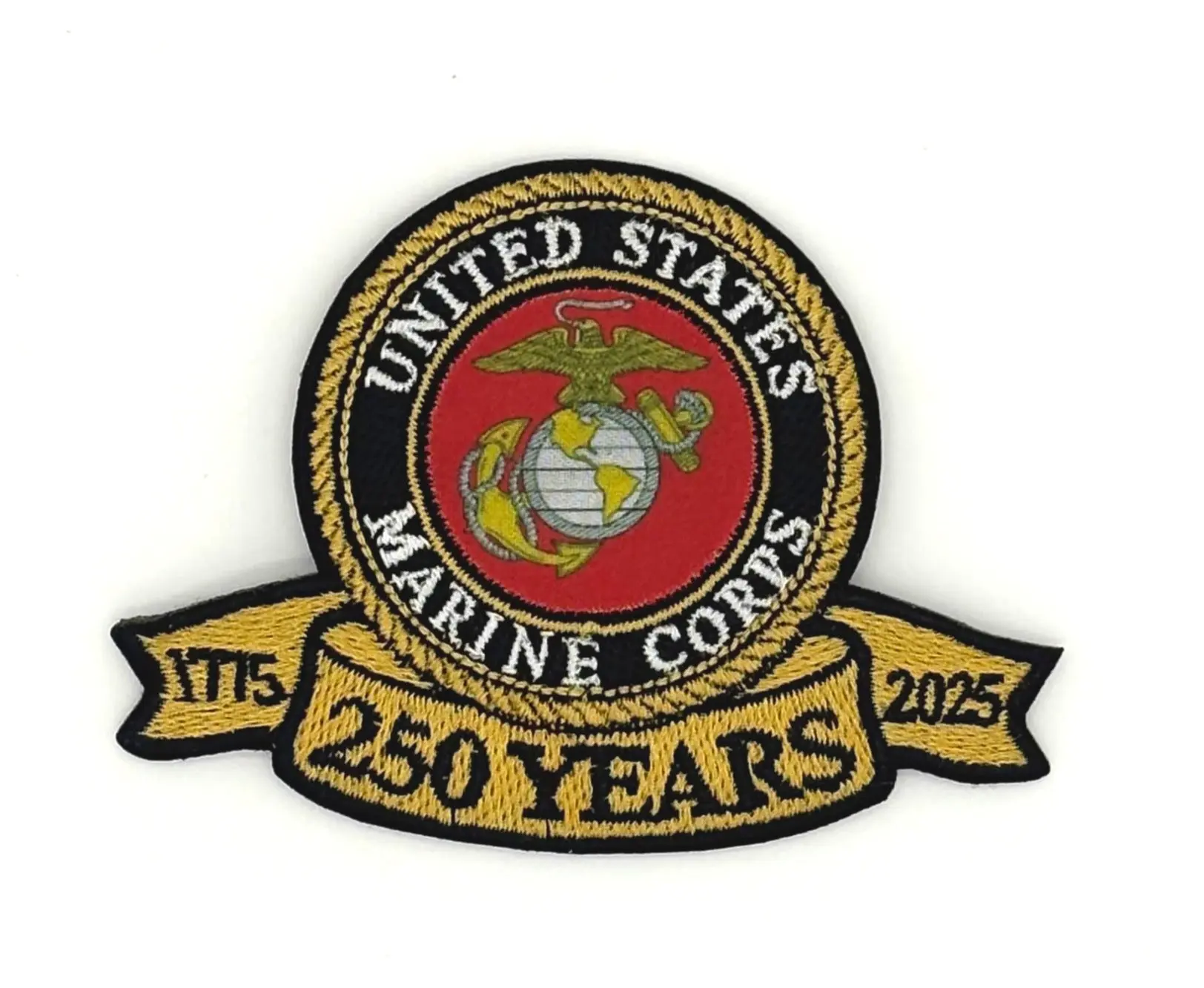 US Marine Corps 250 Commemorative Patch - Made in the USA