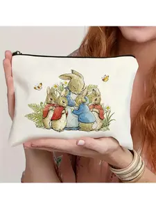 Adorable Bunny Design Storage Pouch, Perfect for Makeup Lovers, a Great Present for Female Friends