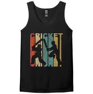Retro Cricket Distressed Vintage Style Sports Tank Top - Cricket Player Shirt