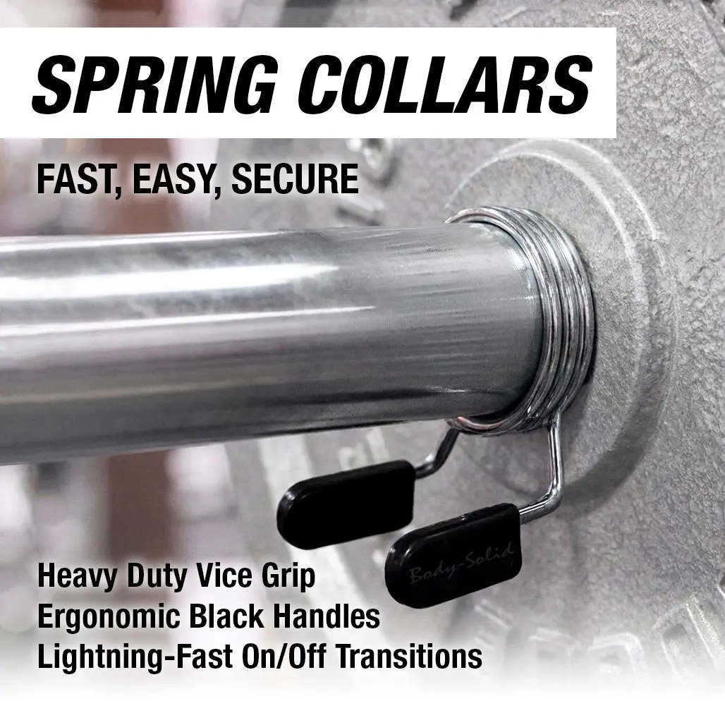Premium 2" Olympic Spring Barbell Collars (Pair) Premium 2" Olympic Spring Barbell Collars (Pair)