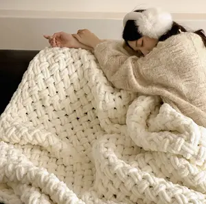 Handmade Nap Blanket, Cozy Soft Throw for Afternoon Rest, Office & Home Use