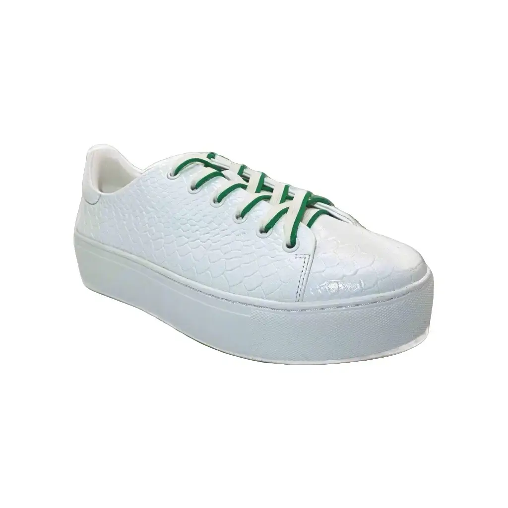 Michaela V Amare Women's White Italian Leather Sneakers