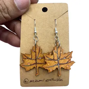 Autumn Glow Maple Leaf Earrings