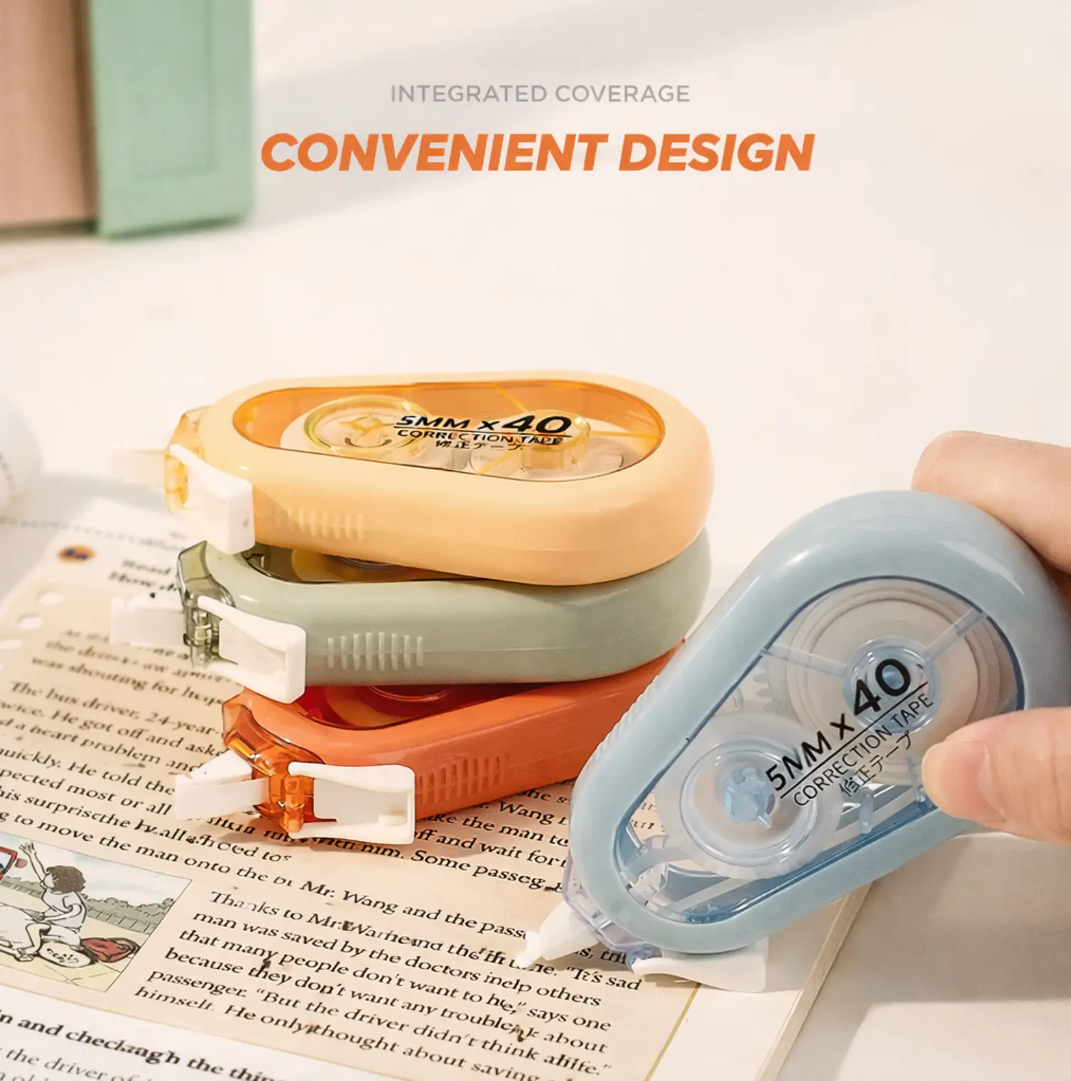 5-Pack Cute Correction Tape for School, Office and Daily Notes Desk Supplies