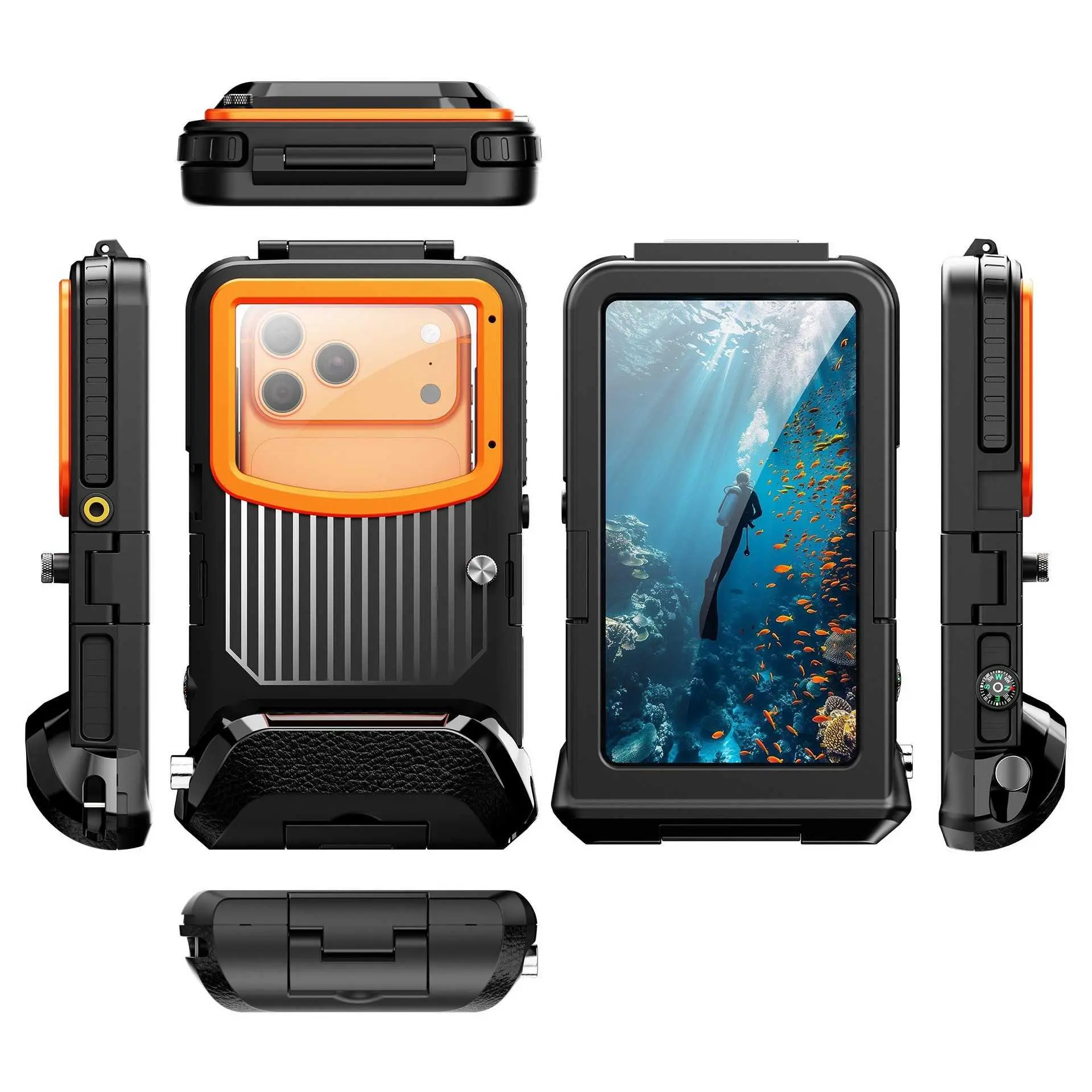 For and For Samsung Universal 15m Depth DM Diving 2nd Generation Outdoor Diving HD Photo and Video Protective Case HNB51
