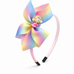 Cute Rainbow Bow Headband for Girls