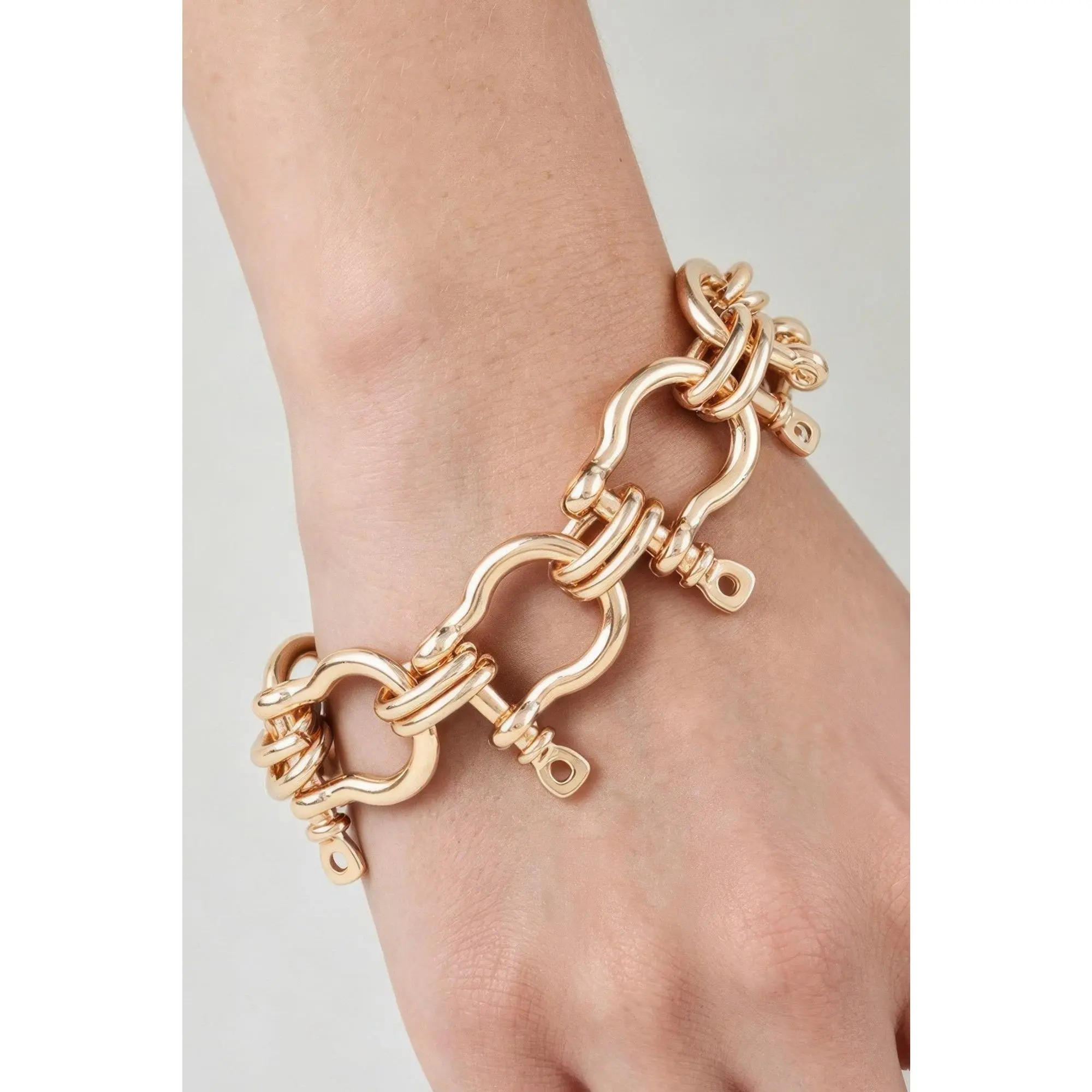 Polished Horseshoe Toggle Bracelet