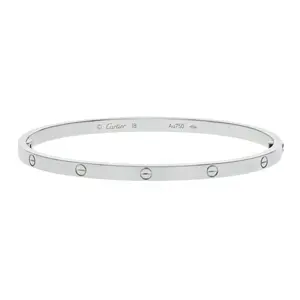 Pre-owned Cartier Love Small Model Bangle Bracelet Size 18
