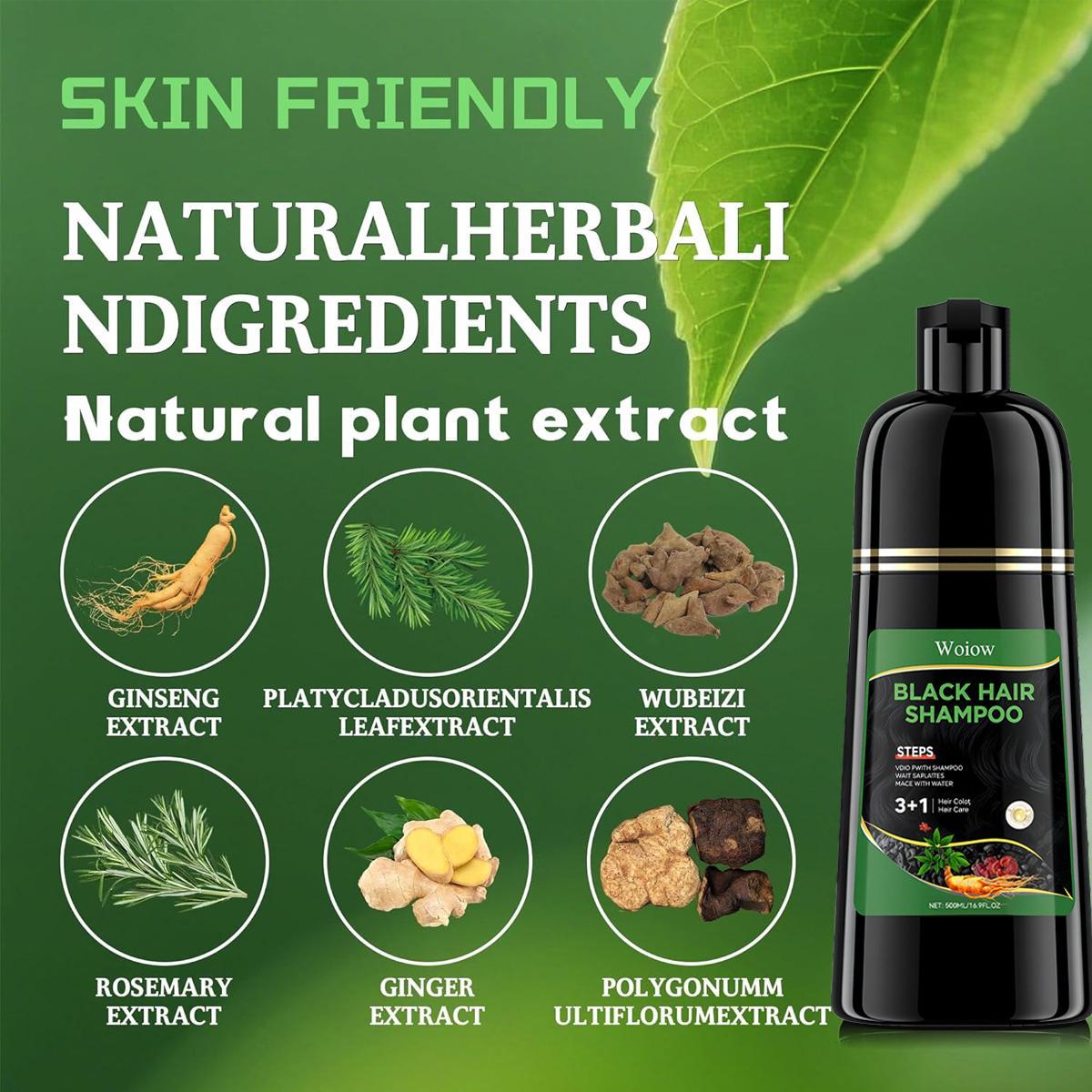 3 in 1 Hair Dye Shampoo - Can cover gray hairs,Herbal Ingredients,Contains Ginseng Extract,Natural Haircoloring, black hairdye 3 in 1 Hair Dye Shampoo - Can cover gray hairs,Herbal Ingredients,Contains Ginseng Extract,Natural Haircoloring, black hairdye