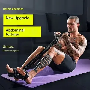A Set Of Adjustable Resistance Tension Bands With Foot Pedals And Handles