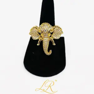 71 Elephant Crown Ring – 14K Gold Laminated | High Quality Everyday Wear