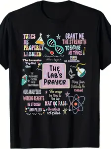 Lab Week  Gift for Medical Laboratory Scientists - The Lab's Prayer T-Shirt| 100% Cotton Retro Lab Apparel for Men & Women| Breathable Unisex Crew Neck Tee with lab Techs, CMLs, MLTs| Casual Casual Attire & Machine Washable