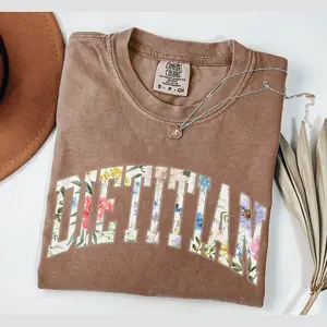 Comfort Colors Vintage Floral Dietitian shirt, Best Dietitian Tshirt, Strong Woman Shirt, gift for Dietitian, floral healthy eating t-shirt