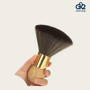 Solid Wood Soft Fiber Hair Brush, Hair Cleaning Brush Barber Hair Remover, Dust Cleaner for Home Hairdressing & Radio Box Cleaning
