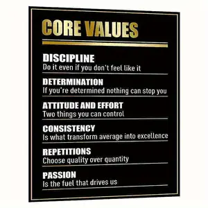 Motivational Office Wall Art - Inspirational Quotes & Entrepreneur Poster, Black & Golden Prints for Apartment Decor, 8x10in Unframed, Hnif, Perfect for Room Decor