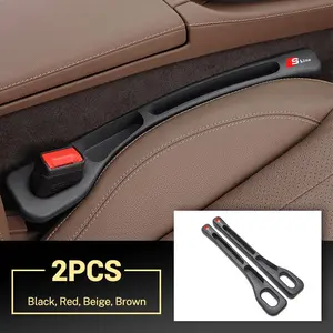 2PCS Car Seat Gap Filler Side Seam Leak-proof Strip For Audi SLine A4 B7 B8 B9 A3 8P 8V 8L A5 A6 C6 Protector Holder Accessories