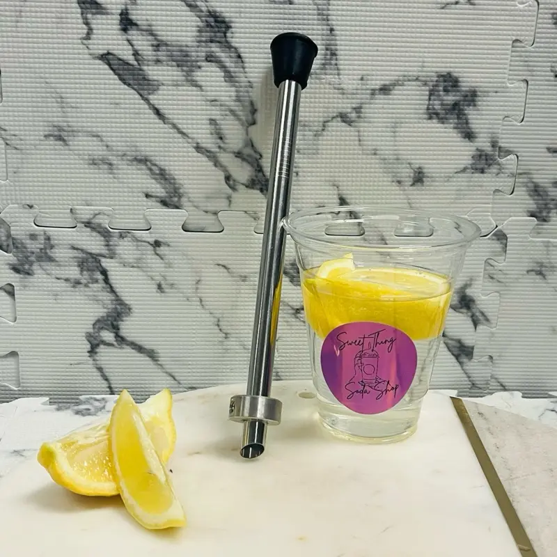8.5” stainless steel Lemonade & Straw punch