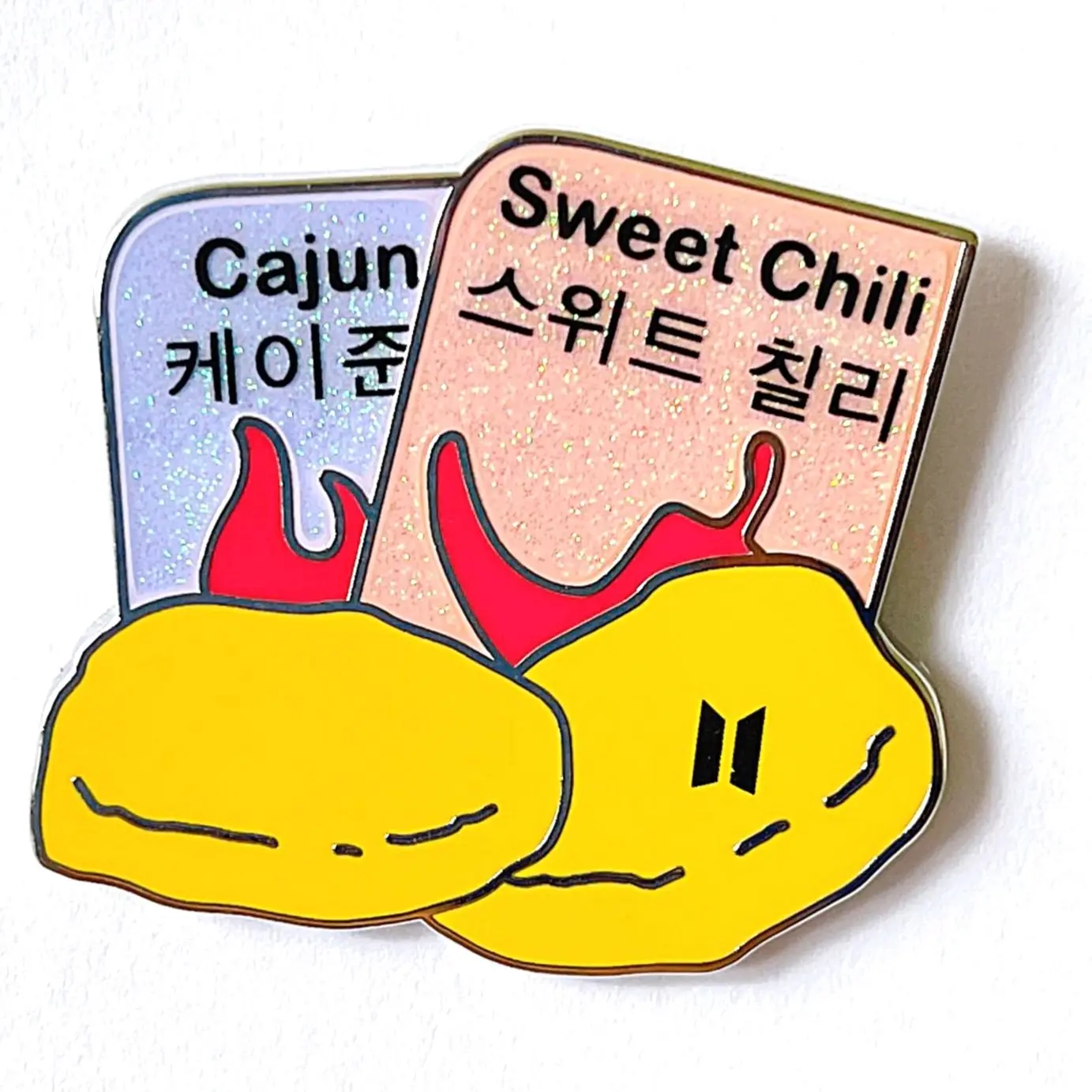 [Twinkie.Tokyo] OT7 Meal Enamel Pin - Nuggets with Sweet Chili Cajun