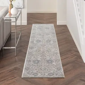Nourison Home Moroccan Celebration Ivory/Beige/Blue Indoor Area Rug - 2'2 X 7'6