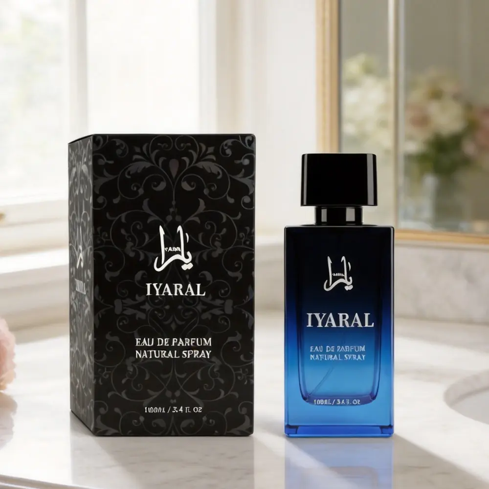 IYARAL Men's Eau De Toilette, Cologne and Fragrance For Men, Fresh, Romantic, Fruity Scent Woody, Aquatic Notes of Apple, Water Lotus, Cedarwood, and Musk Ideal Day Wear, Long Lasting 3.4Fl oz
