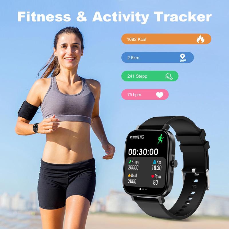 1.83" Fashion Touch Screen Smart Watch,Multifunctional Men Women's  Electronic Fitness Watch with Answer/Make Calls/Message Reminder,Wearable Waterproof Sportswatch,Wristwatch,Fall Gift, gifts girlfriend